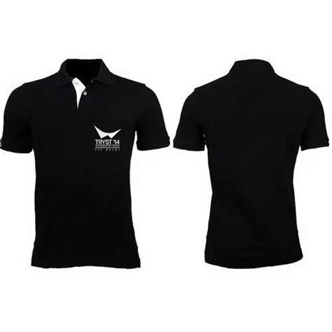 Mens Cotton Black Collar T Shirt, Size: S - XXL at Rs 99/piece in Ludhiana | ID: 17164278897