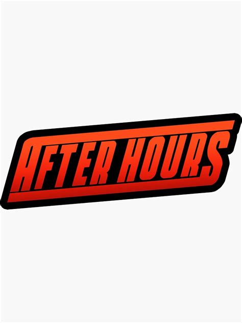 "official after hours merch" Sticker for Sale by LabDaDoggo | Redbubble