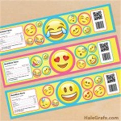 FREE Printable Emoji Water Bottle Labels