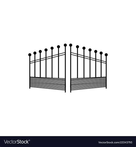 Open gate logo Royalty Free Vector Image - VectorStock