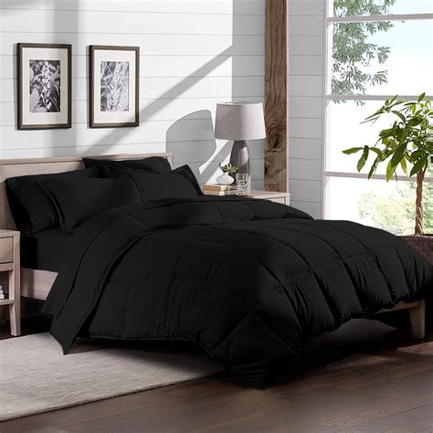 5-Piece Bed-In-A-Bag - Twin Extra Long (Comforter Set: Black, Sheet Set: Black) - Walmart.com ...