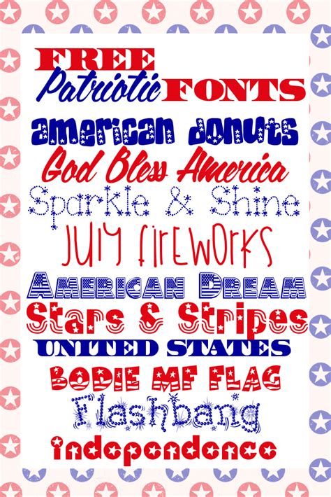 Free Patriotic Fonts for Printables & Graphics - A Grande Life