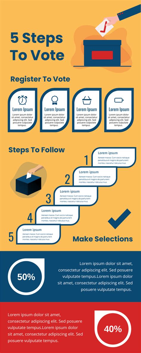 5 Steps To Vote Infographic | Infographic Template