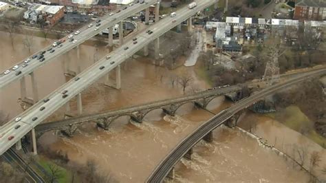 Aerial video shows flooding along the Schuylkill River in Philadelphia - 6abc Philadelphia