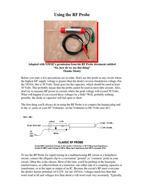 RF Probe How To | PDF | Voltage | Electrical Network