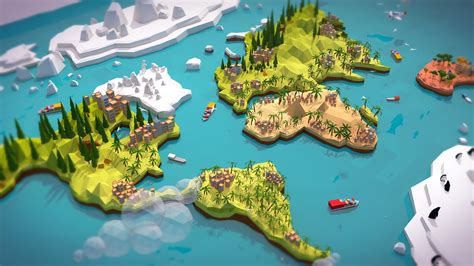 Cartoon Low Poly Earth World Map | Earth world map, Low poly, Low poly games