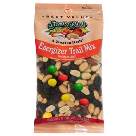 SNAK CLUB BEST VALUE ENERGIZER TRAIL MIX 6ct 7.5oz - Nuts & Seeds - Snacks - Texas Wholesale