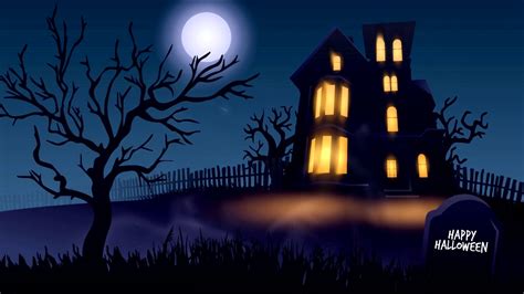 Haunted House Halloween Screensaver - YouTube