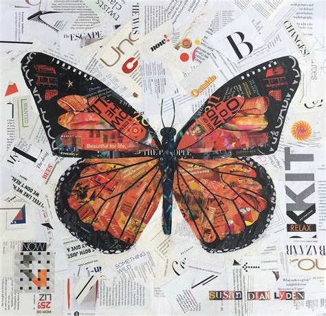 Monarch Butterfly Collage - Etsy | Magazine collage, Collage art ...