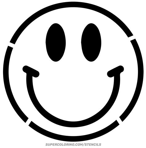 Smiley Face Stencil | Free Printable Papercraft Templates