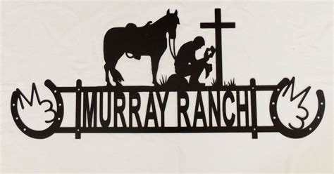 Custom Metal Entrance sign for Home Ranch or Farm | horseflymetal.com ...