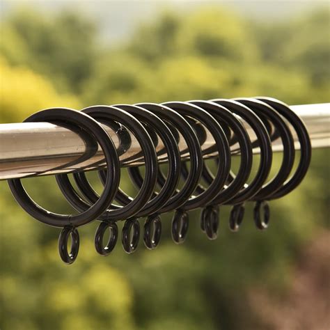 10pcs Black Metal Curtain Rings Hanging Rings For Curtains And Rods 4 ...