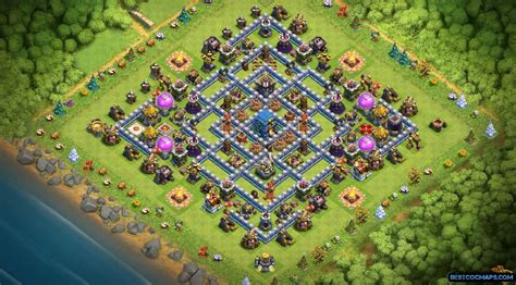 Clash of Clans 12. Seviye Köy Düzeni | Clash of clans, Düzen