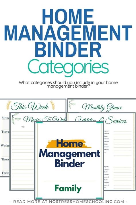 10 Days to a FREE Home Management Binder - No Stress Homeschooling