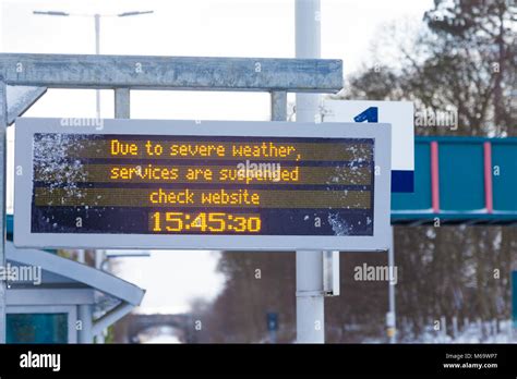 Dalgety Bay,Fife, Scotland. 01 March 2018. All train services cancelled ...