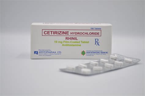 CETIRIZINE HYDROCHLORIDE RHINIL Antihistamine | Sahar Pharma