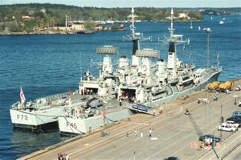 HMS Minerva and Ariadne alongside Stockholm 1991 | Andy Letts | Flickr