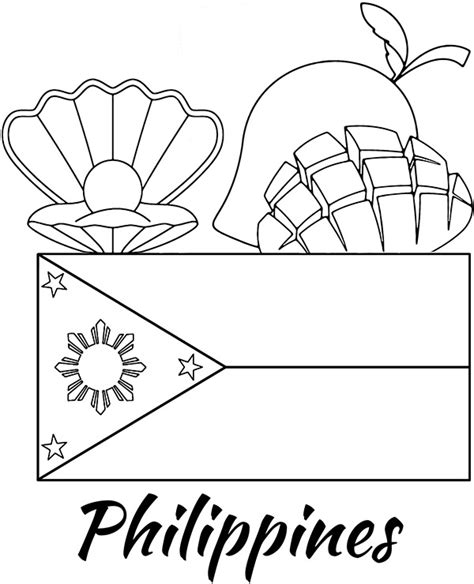 Educational coloring page Philippines flag - Topcoloringpages.net