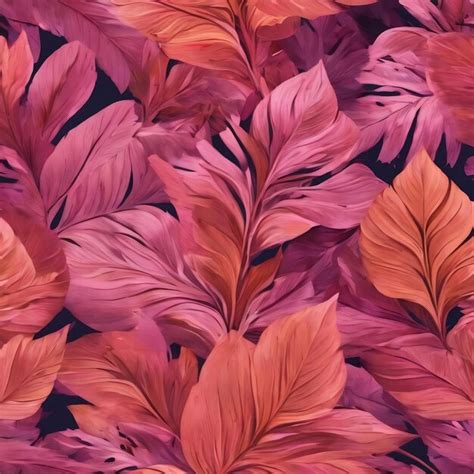 Premium AI Image | A background featuring pink and peach hues leaf ...