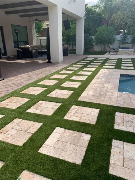 Grass Pavers for Backyard Patio Designs