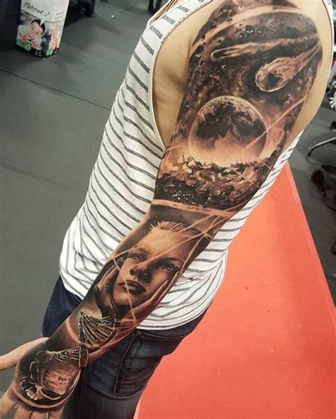 Cosmic sleeve by Rodrigo Piedrabuena #shouldertattoos | Tatuagem ...