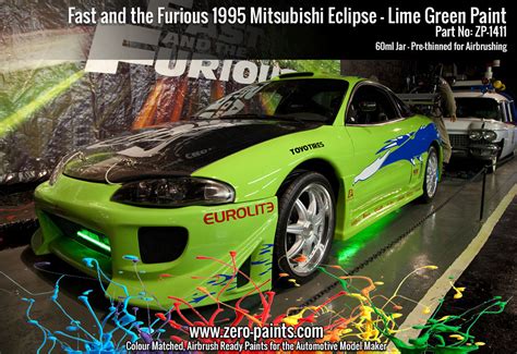 Fast and the Furious 1995 Mitsubishi Eclipse Lime Green Paint 60ml | ZP-1411