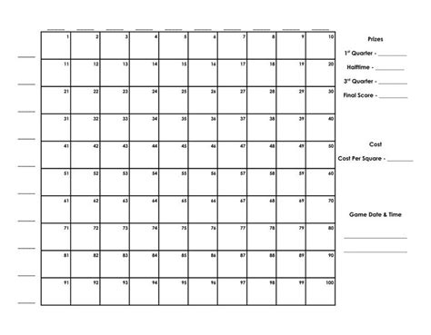 Free Football Pool Template - Printable 2024 Word Searches