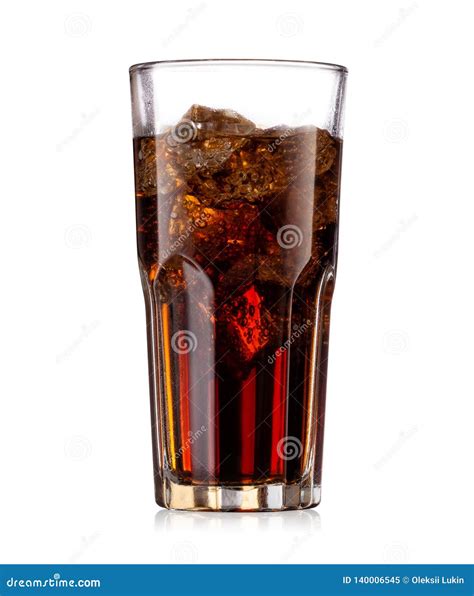 Brown Carbonated Drink in a Glass with Ice Stock Image - Image of beverage, drink: 140006545