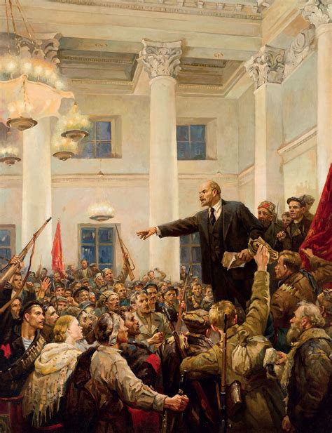 V.I. Lenin proclaims Soviet power • Vladimir Serov, 1954 | Arte de ...