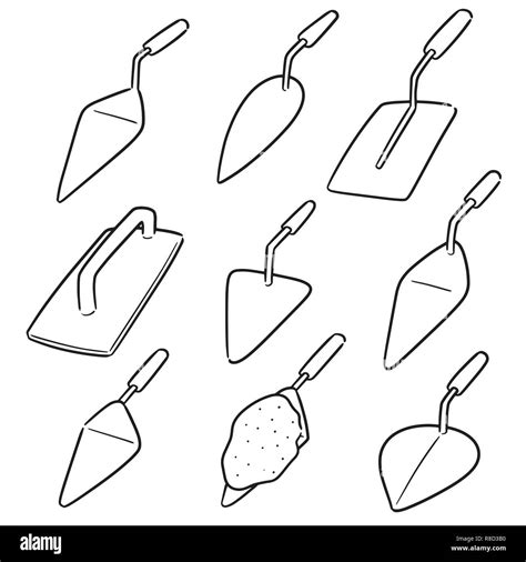 vector set of trowel Stock Vector Image & Art - Alamy