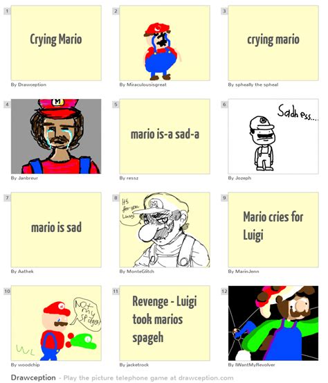 Crying Mario - Drawception