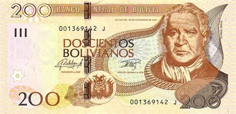 Current Bolivian Boliviano Banknotes - Foreign Currency