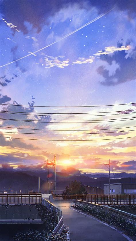 Anime, Sunrise, Scenery, Sky, Clouds, 4K, #222 Wallpaper