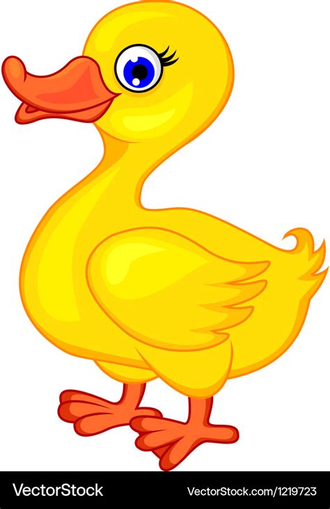 Cute duck cartoon Royalty Free Vector Image - VectorStock