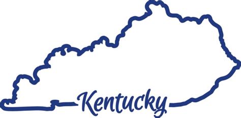 KY Kentucky state outline SVG cutting file vector instant