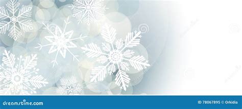 Snowflakes winter banner stock vector. Illustration of snowflake - 78067895