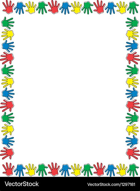 Border hands Royalty Free Vector Image - VectorStock