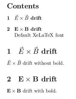 math mode - Bold vector symbols in heading - TeX - LaTeX Stack Exchange