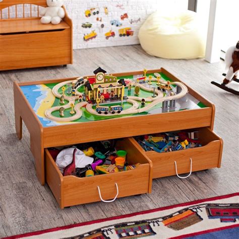 Wooden Honey Train Table | Kinderspieltisch, Kinder möbel, Spielzeugaufbewahrung