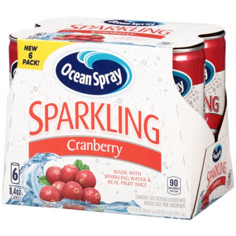 Ocean Spray Sparkling Cranberry Juice Beverage, 6 cans / 8.4 fl oz - Dillons Food Stores