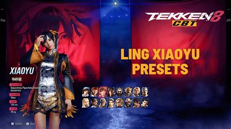 TEKKEN 8 LING XIAOYU - ALL 4 PRESET OUTFITS - YouTube