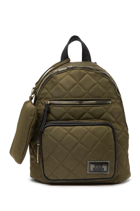 Steve Madden Quilted Nylon Backpack in Green | Lyst