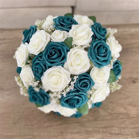 Teal Bouquet - Etsy