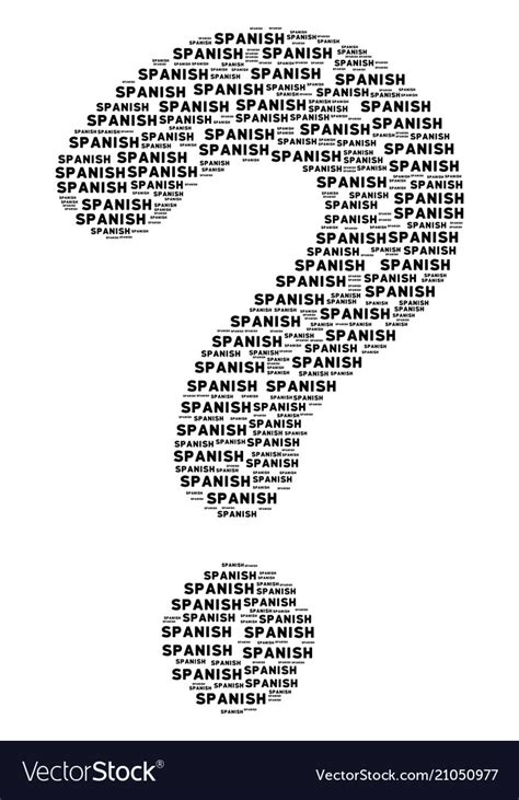 Question mark figure of spanish text icons Vector Image