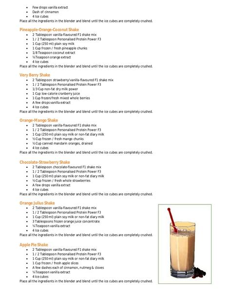 Herbalife Shakes Recipes Pdf | Dandk Organizer