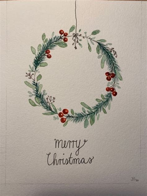 Christmas Card DIY in 2023 | Painted christmas cards, Watercolor christmas cards diy, Christmas ...