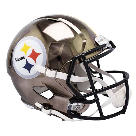 Fanatics Authentic Riddell Pittsburgh Steelers Chrome Alternate Speed Full-Size Replica Football ...