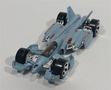 2002 Hot Wheels Jet Threat 3.0 Light Metallic Blue Die Cast Toy Race ...