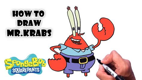 How to Draw Mr. Krabs - SpongeBob SquarePants easy drawing - YouTube