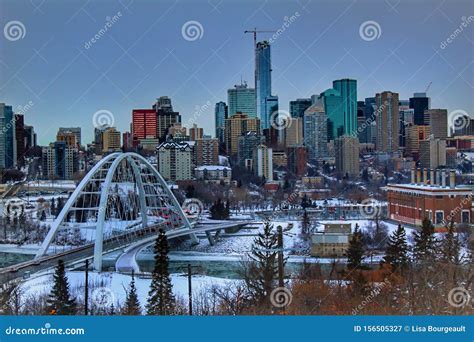 Winter River Valley in Edmonton Stock Image - Image of natural, winter ...